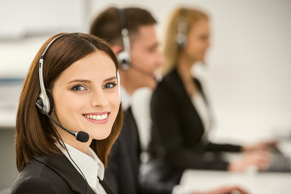 Smiling beautiful lady customer care service | How To Transform Customer Service Into A Sales Machine | customer care services